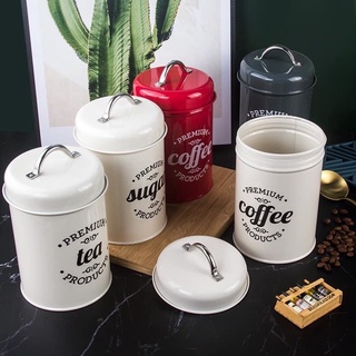bộ hộp sắt đựng đường, cafe