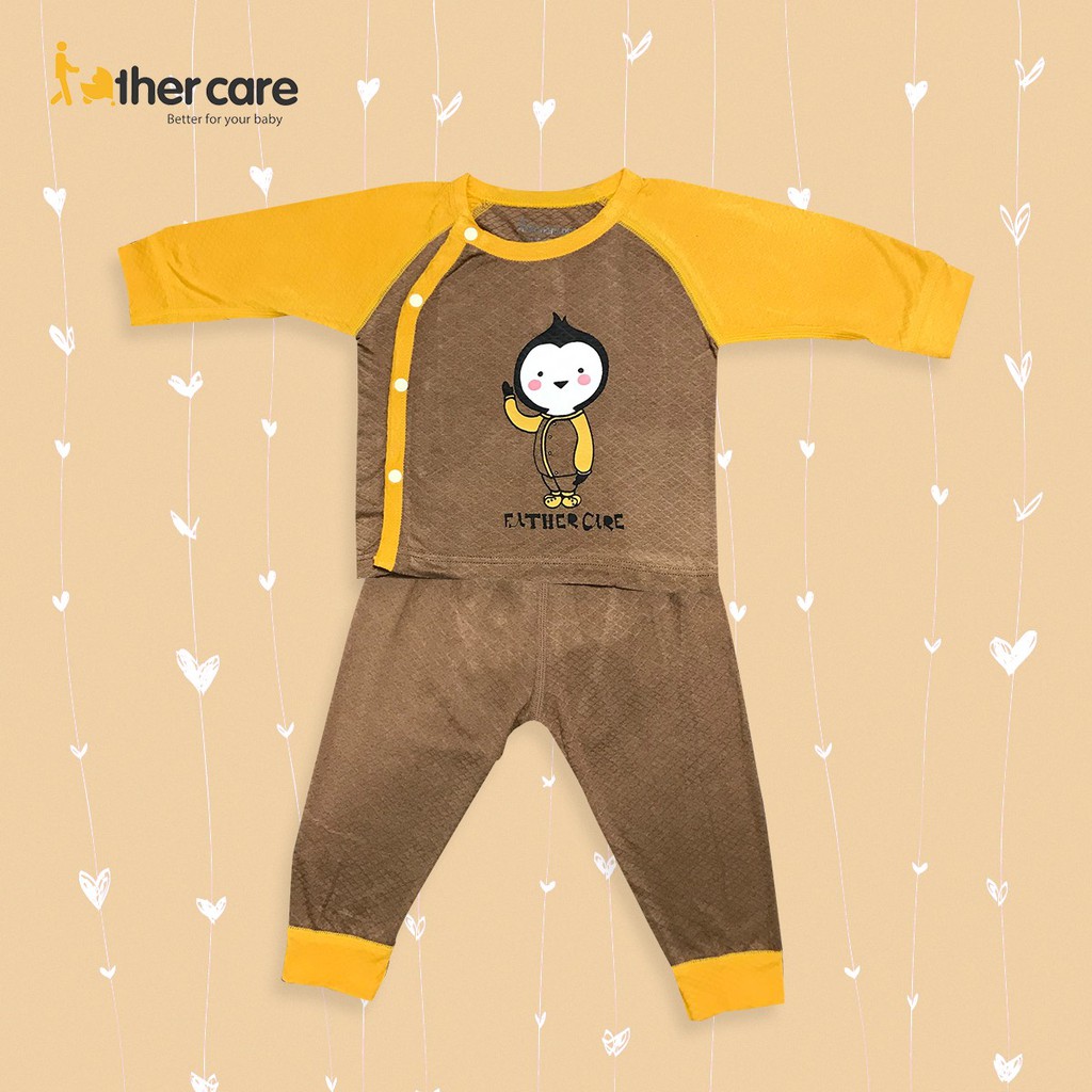 Bộ Quần Áo sơ sinh DT FatherCare Cài Lệch - Chim Cánh Cụt FC803