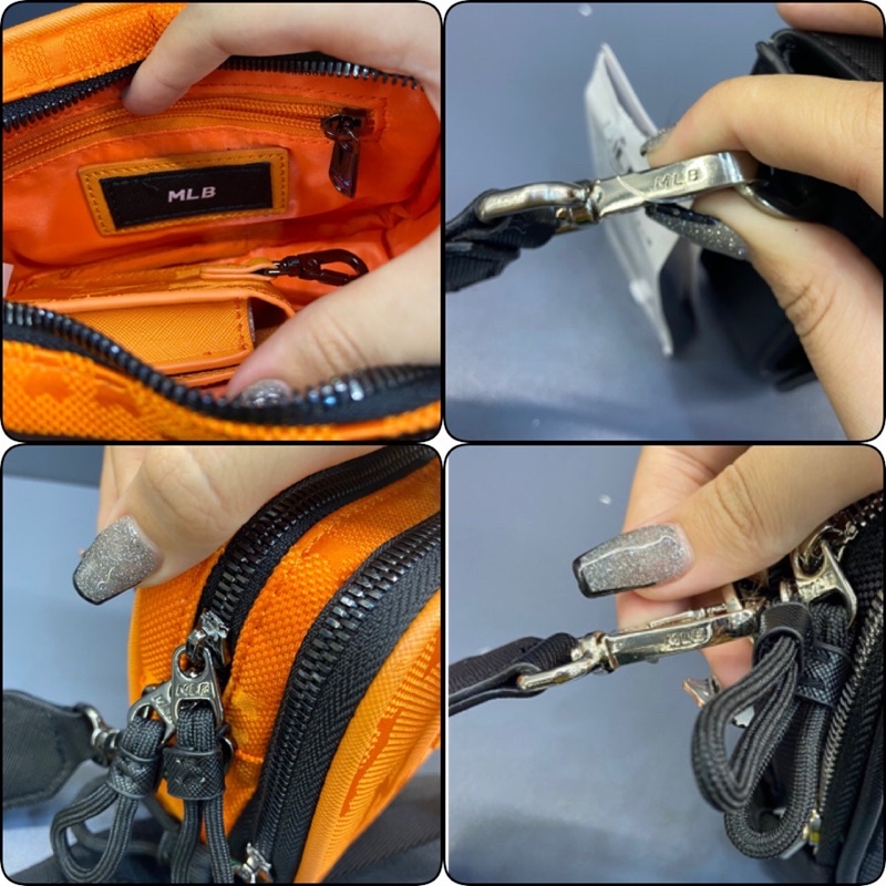 Túi đeo chéo, túi đeo vai chất Canvas, logo in chìm kèm túi mini