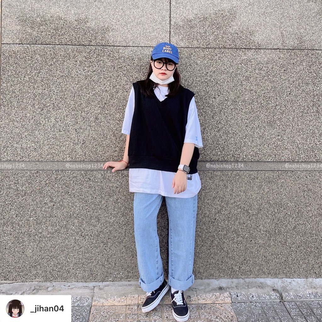 Quần Jean Nữ Ống Suông Cạp Cao Trơn - Nabishop1234 Mã 591 (ẢNH THẬT KÈM VIDEO) | BigBuy360 - bigbuy360.vn