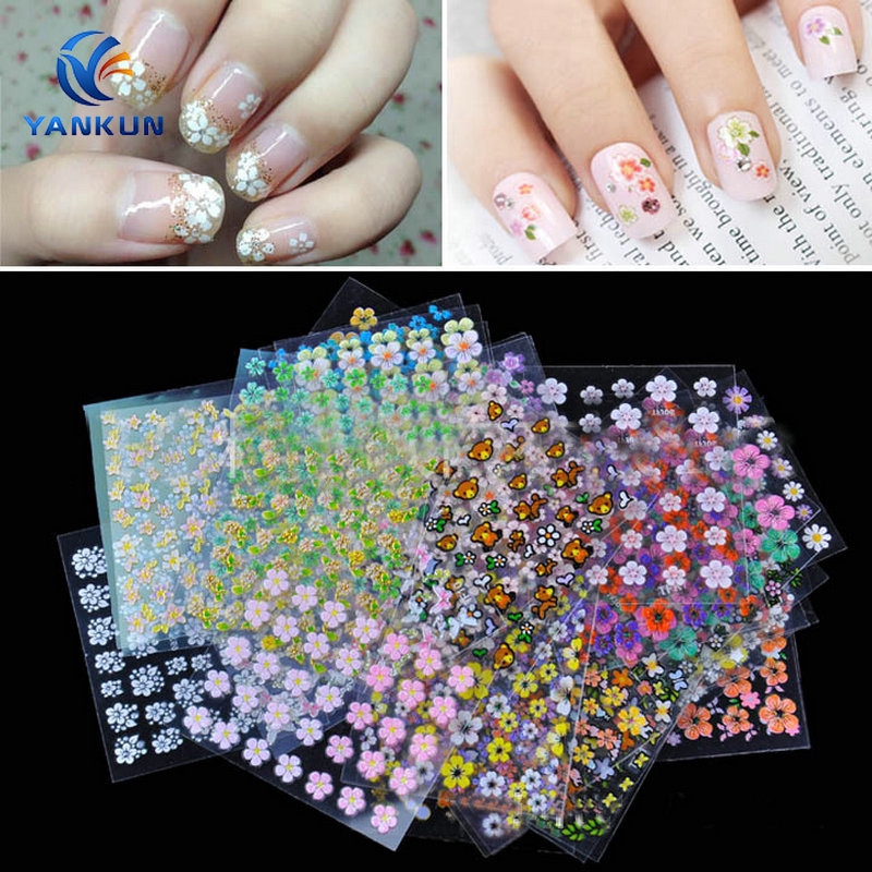 Set 50 Tấm Sticker 3d Dán Móng Nghệ Thuật