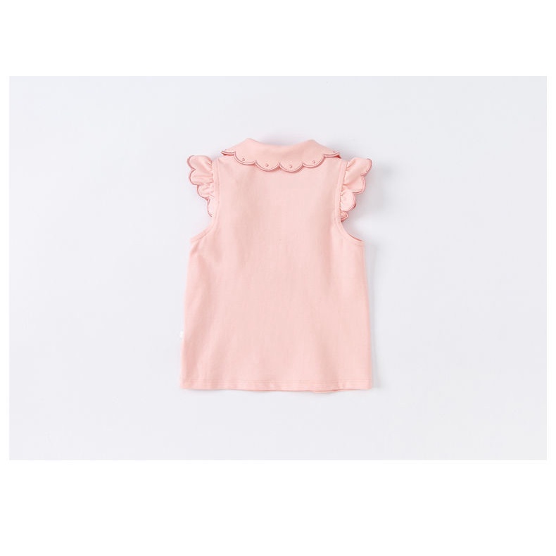 Áo Thun Không Tay In Hình Dễ Thương Cho Bé Gái