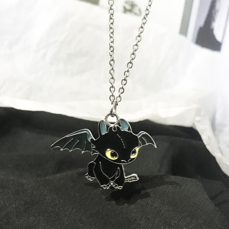 Dây Chuyền Mặt Rồng Đôi Hoạt Hình Phong Cách Hip Hop 23580