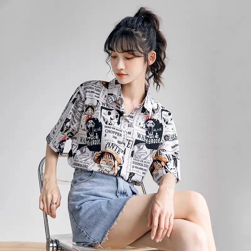 Xả kho- Áo sơ mi nhiều màu hoạt hình cá tính