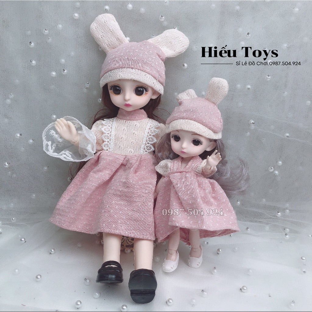 Búp Bê Chị Em 30cm Có Khớp  cử Động Linh Hoạt Kèm Nhạc Đồ Chơi Búp Bê Chibi Mắt 4d Giống Thật Cho Bé Gái