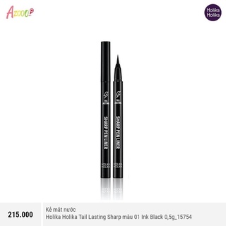 Kẻ Mắt Nước Lâu Trôi Holika Holika Tail Lasting Liquid Liner màu 01 Matte Black 2g