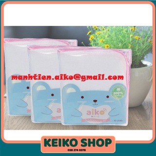 Khăn Sữa Xuất Nhật Aiko 4 lớp 25x25 10 cái/túi