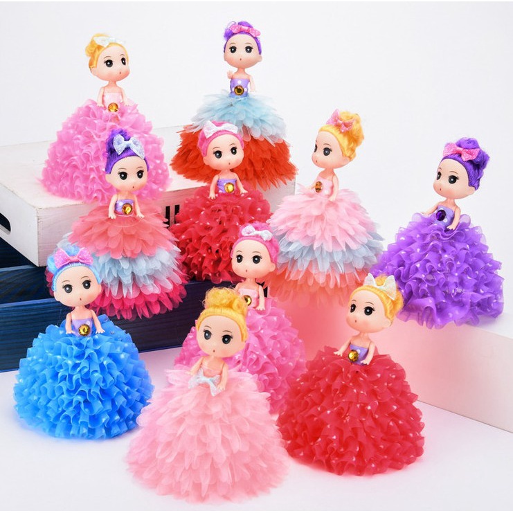 Đồ chơi trẻ em búp bê barbie siêu dễ thương có đèn LED phát sáng HOT 2021, đèn ngủ búp bê chibi trang trí
