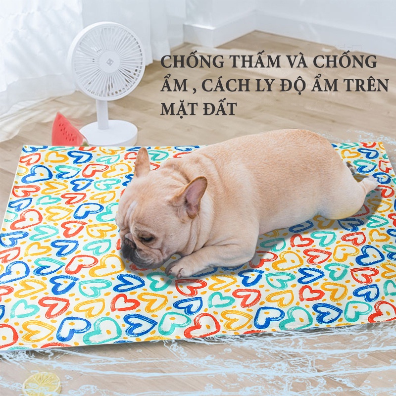 Thảm mát cho thú cưng – Đệm gel lạnh chống nóng cho chó mèo chống bụi bẩn