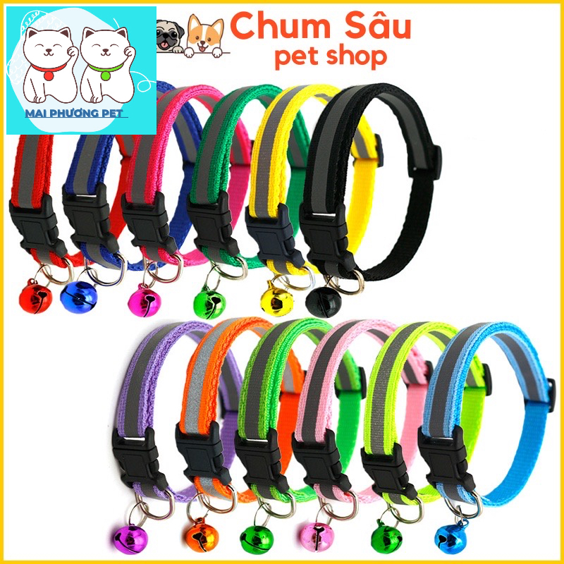 ￼[Mã PET20K giảm 20K đơn 250K] Vòng cổ lục lạc cho chó mèo có phản quang trong bóng tối