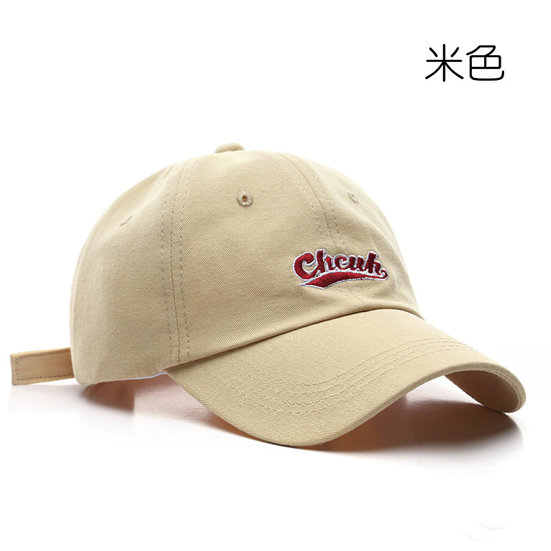 Mũ Lưỡi Trai Bóng Chày LINJW Mềm Thêu Chữ Có Thể Điều Chỉnh Phong Cách Hàn Quốc