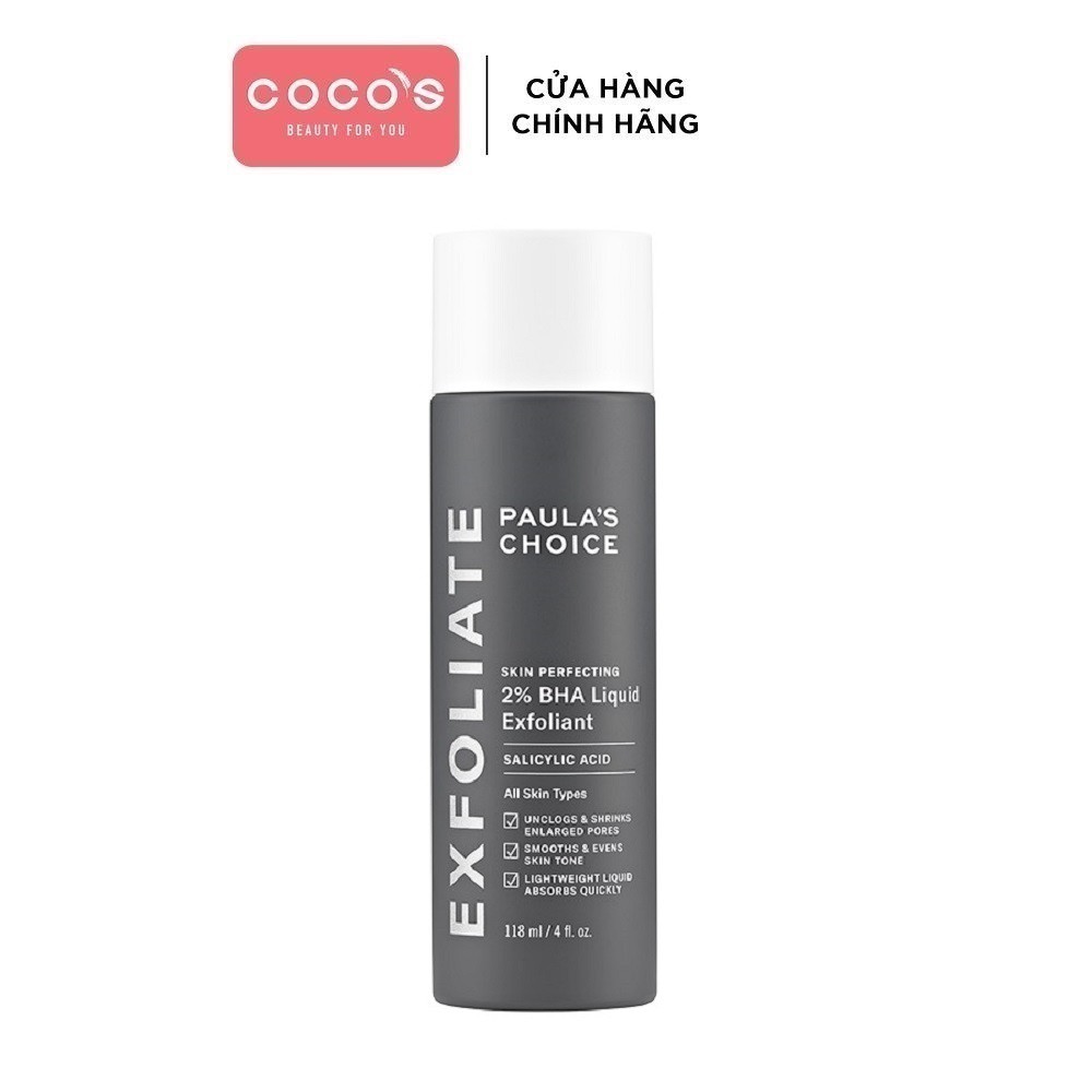 [FULLSIZE] Dung dịch loại bỏ tế bào chết Paula's Choice Skin Perfecting 2% BHA Liquid Exfoliant 118 ml