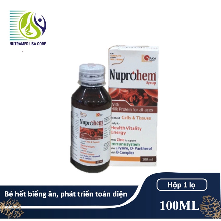 NUPROHEM Syrup - Giải pháp hỗ  trợ giúp bé hết biếng ăn, phát triển toàn diện.