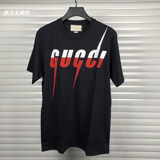 Áo Tee Gu*cci Blde Print cao cấp full tag túi, áo thun GU*CCI