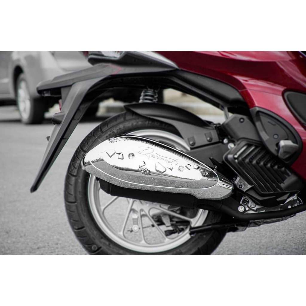 Che pô xe SH MODE đời 2020, bảo vệ pô xe SH MODE đời 2020 chất liệu nhựa ABS xi