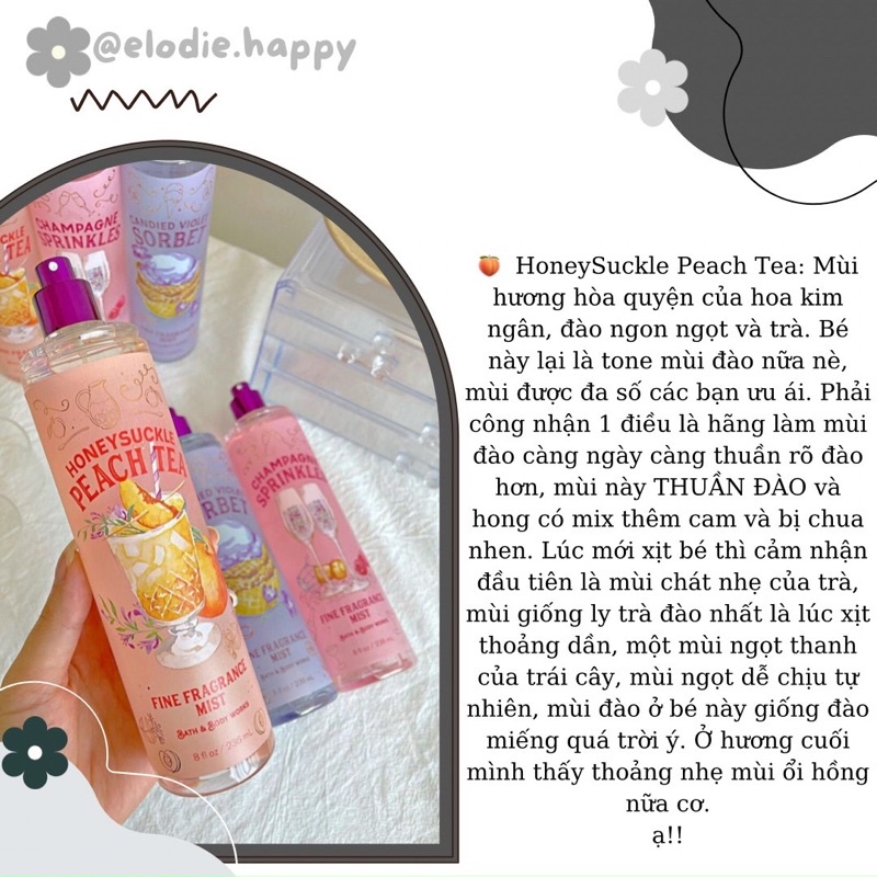 Xịt thơm toàn thân , body mist BATH and VIC  236ML