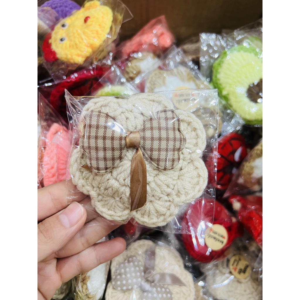 Túi len đựng tỏi handmade cho bé sơ sinh (được chọn hình)