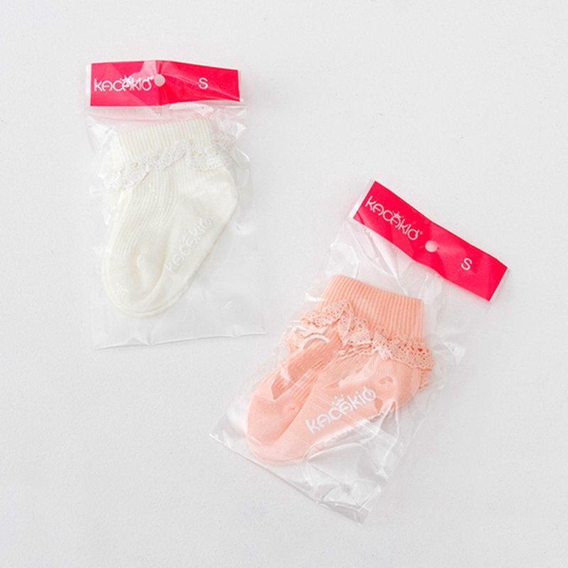 Tất phối ren hoa phong cách công chúa cho bé gái