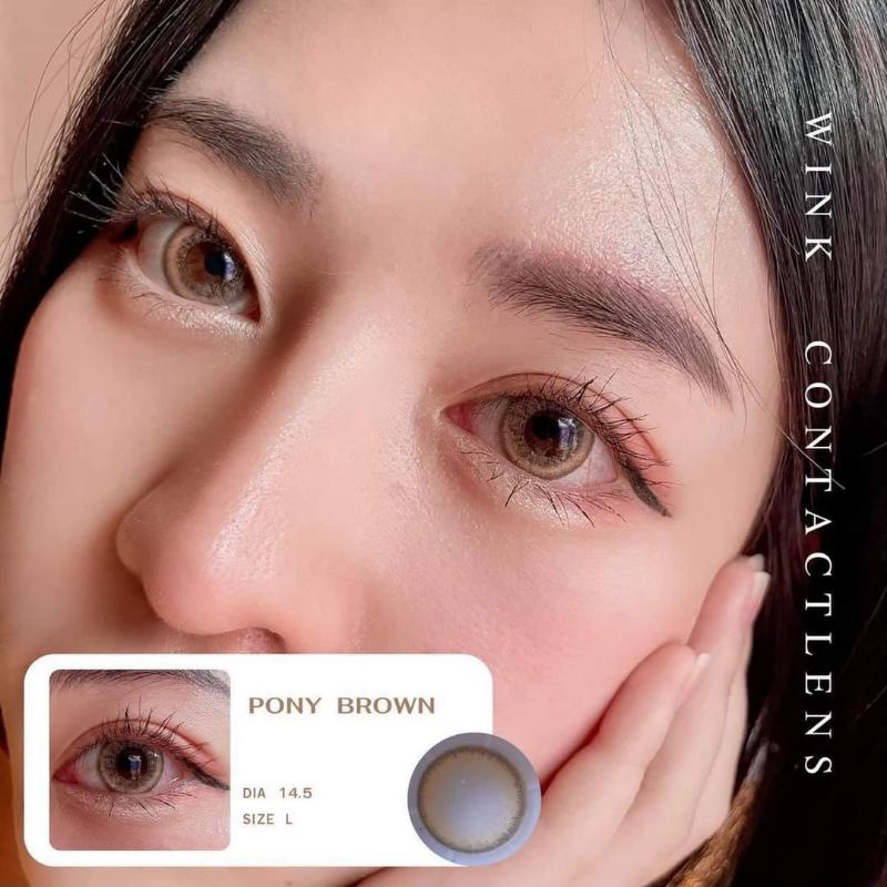 [ 𝐆𝐈𝐀𝐎 𝐇𝐎̉𝐀 𝐓𝐎̂́𝐂 𝐇𝐂𝐌 ] Lens Pony Gray &amp; Brown - Áp Tròng Xám &amp; Nâu Tây giãn to quốc dân siêu hot