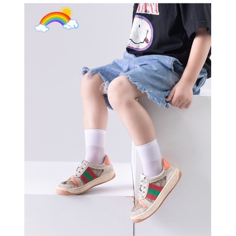 COmbo 5 Tất Cao Cổ Cho Bé Cao Cấp- Vớ Sợi Tre Mềm Mịn, Thoáng Mát Xuất Nhật