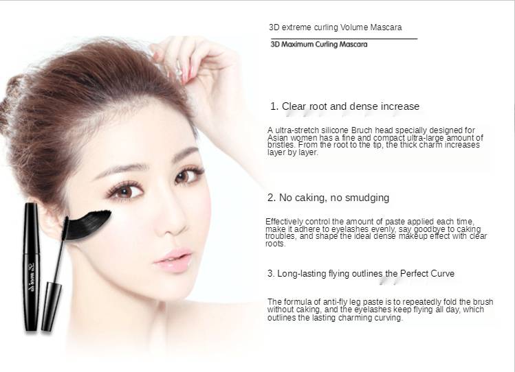 Mascara Lameila không thấm nước lâu trôi siêu dày che mắt trang điểm làm đẹp