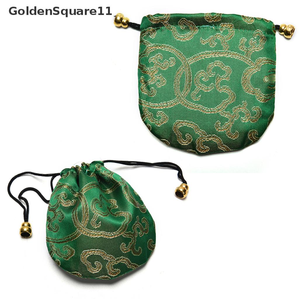 1 Túi Satin Thêu Hình Đám Mây Truyền Thống Trung Hoa Goldsquare11