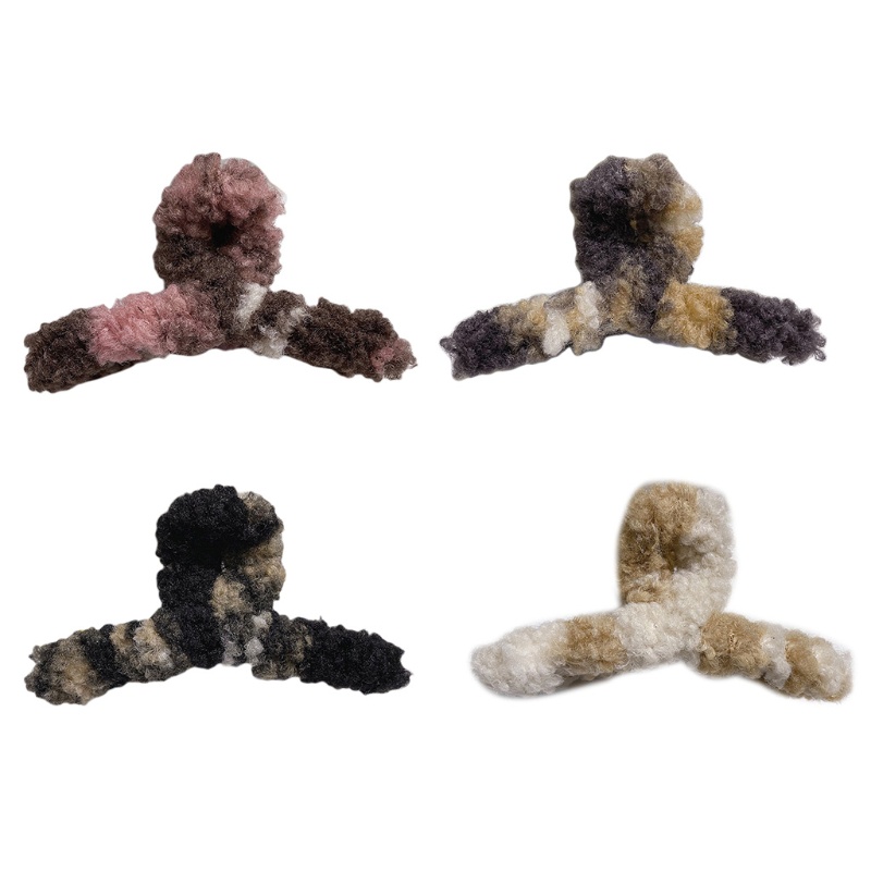 Kẹp Tóc Càng Cua Phủ Lông Thời Trang Xinh Xắn