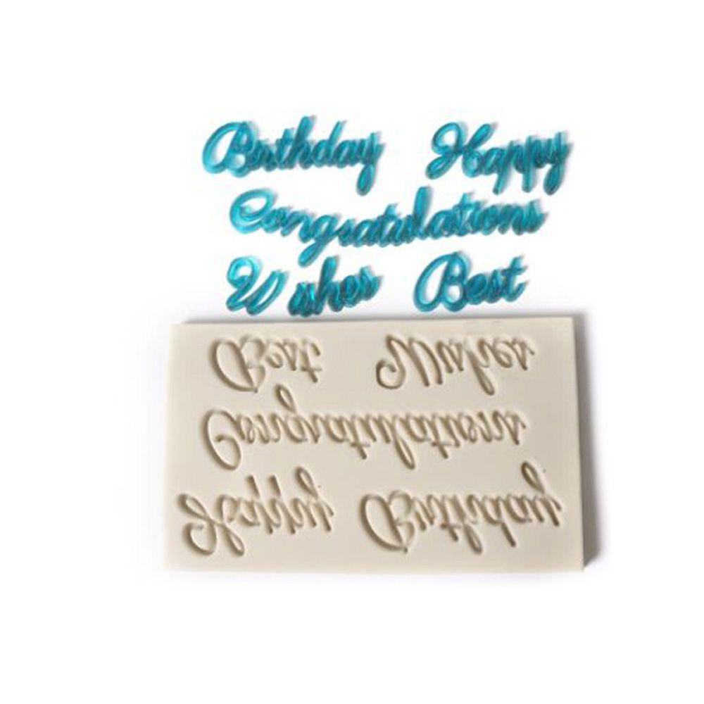 Khuôn Silicone Tạo Hình Chữ Happy Birthday Trang Trí Bánh Kem