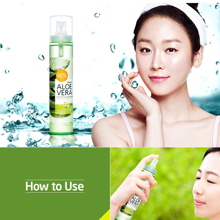 Xịt khoáng Aloe Vera WELCOS hàn quốc chiết xuất từ lô hội cung cấp dưỡng chất nuôi da, ngừa thâm mụn CD07 | BigBuy360 - bigbuy360.vn