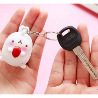 Móc khóa thỏ Molang cầm thức ăn