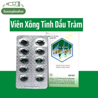 Hộp 20 viên xông mũi họng euca opc cảm mạo, sát trùng hô hấp