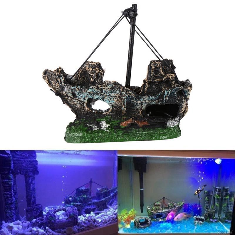 Tàu cướp biển mini trang trí bể cá