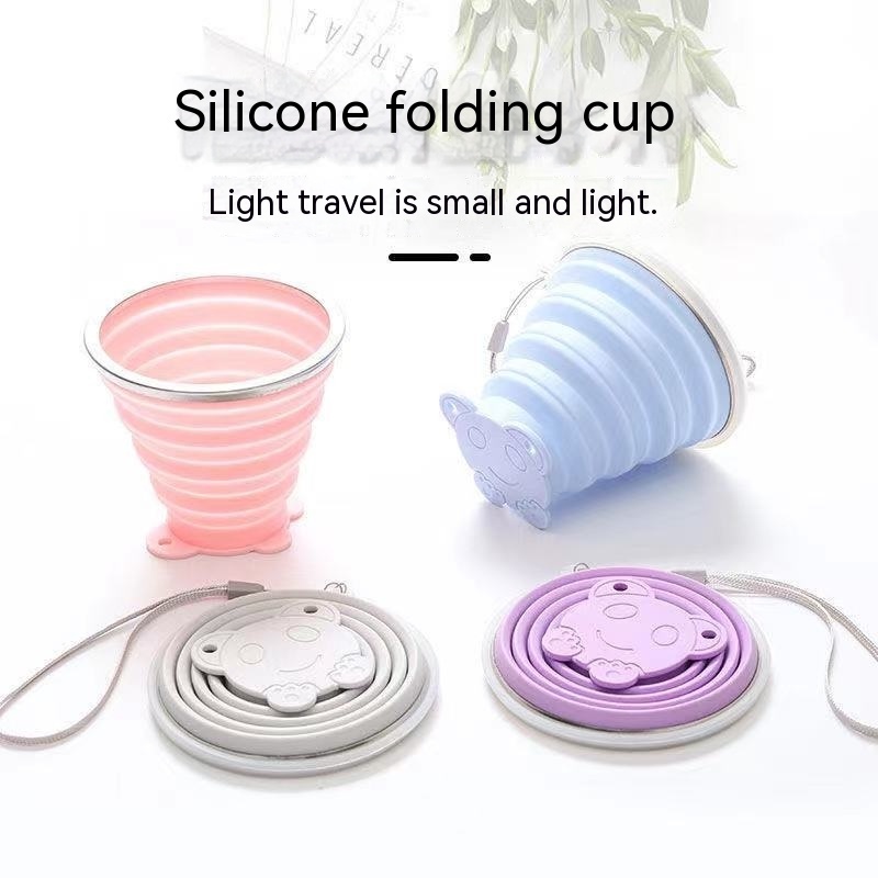 Cốc Súc Miệng Bằng Silicone Chống Sốc Có Thể Gấp Gọn Tiện Lợi