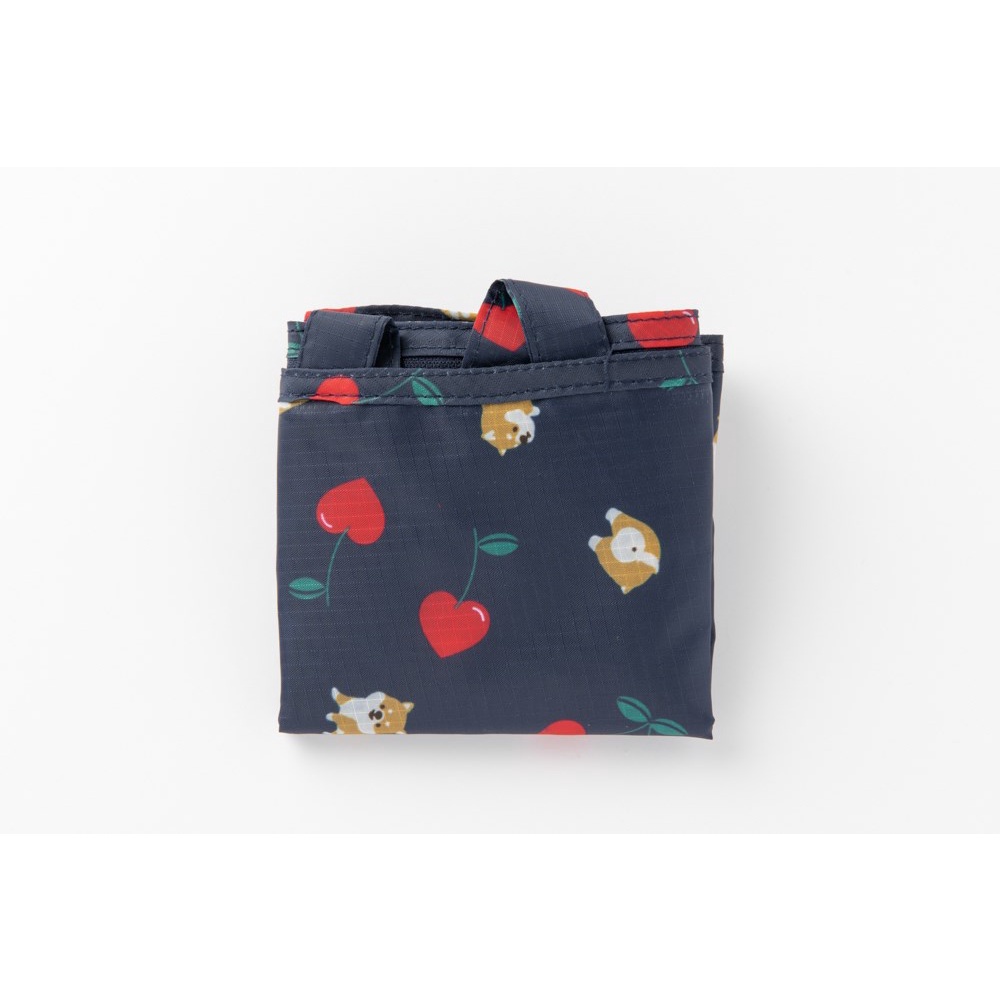 Túi Đựng Đồ Du Lịch ARTBOX Hàn Quốc Họa Tiết Shiba Và Cherry Màu Xanh Navy Xinh Xắn
