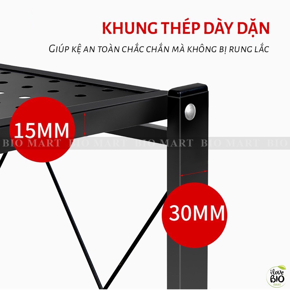 Kệ Để Đồ Đa Năng Kệ Gấp Gọn 3/4/5 Tầng Cho Nhà Bếp, Phòng Ăn, Phòng Tắm - BIO189