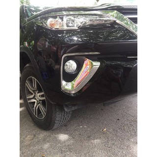 🔥 Freeship 🔥Bộ Ốp viền đèn gầm mạ crom xe Fortuner cao cấp/ Phụ kiện làm đẹp, đồ chơi xe Toyota Fortuner