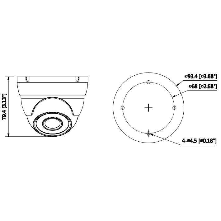 Camera Dome hồng ngoại 1.0 Megapixel DAHUA HAC-HDW1000MP-S3 Hàng chính hãng