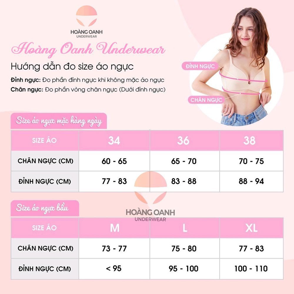 Áo ngực, áo lót Hoàng Oanh underwear, áo chip nữ ren gợi cảm không gọng - g10