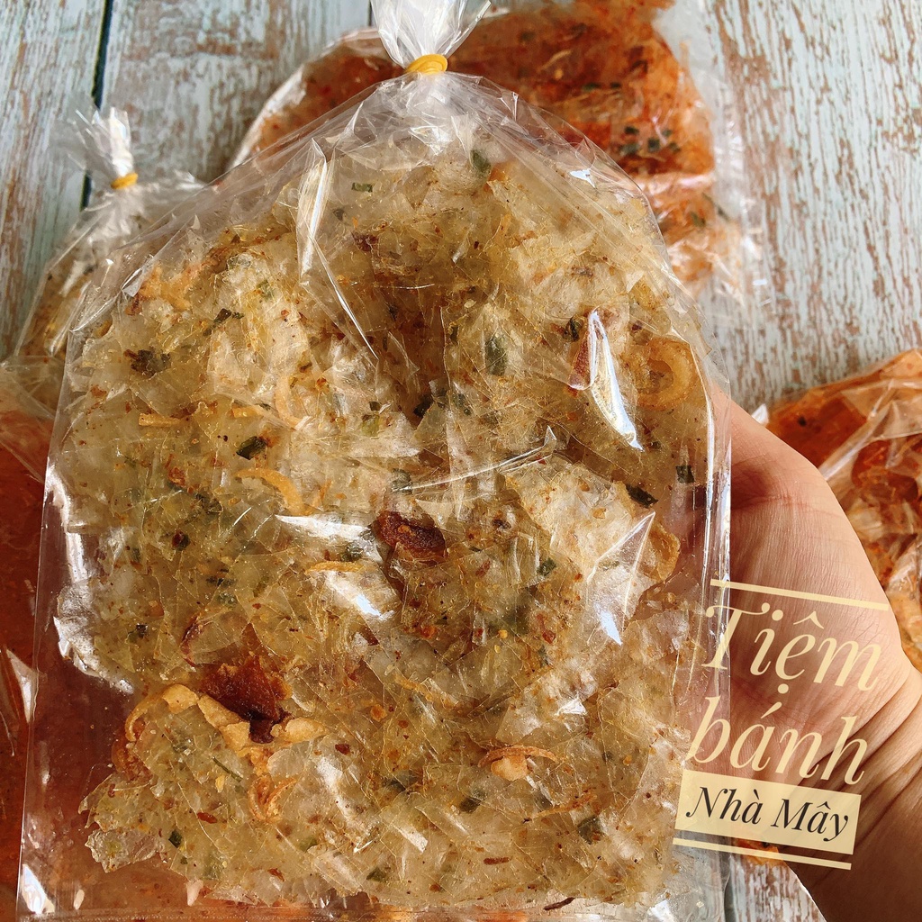 Bánh Tráng Sợi Trộn Hành Tỏi Phi - Bánh Tráng Chay Trộn Sẵn bịch to 70g