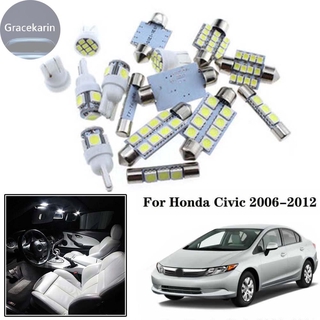 Bộ Bóng Đèn LED Ánh Sáng Trắng 6000K Thông Dụng Cho 2006-2012 Honda Civic Sedan DC 12V