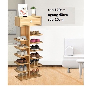 GIAO TỈNH - Kệ giày gỗ, kệ giày cây 6 TẦNG LOẠI TO