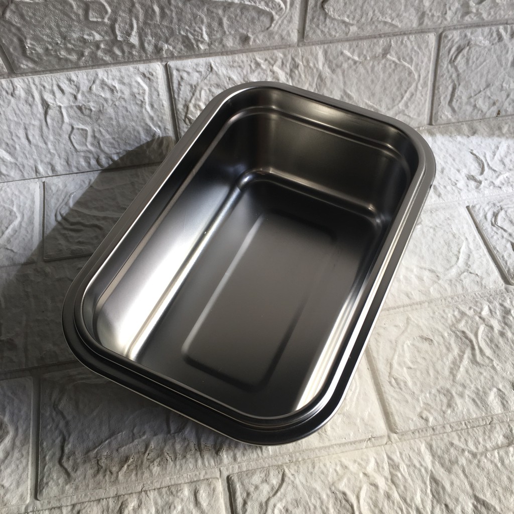 Khay inox đựng thực phẩm lưu trữ kho đông lạnh, có nắp. Dung tích từ 600ml -7000ml | BigBuy360 - bigbuy360.vn