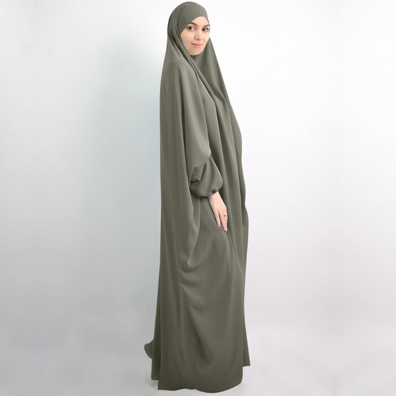 Xiangbao Đầm Hồi Giáo Một Mảnh Che Phủ Toàn Diện Cho Nữ Lễ Hội Eid Jilbab Qua Đầu Abaya Kaftan Dubai