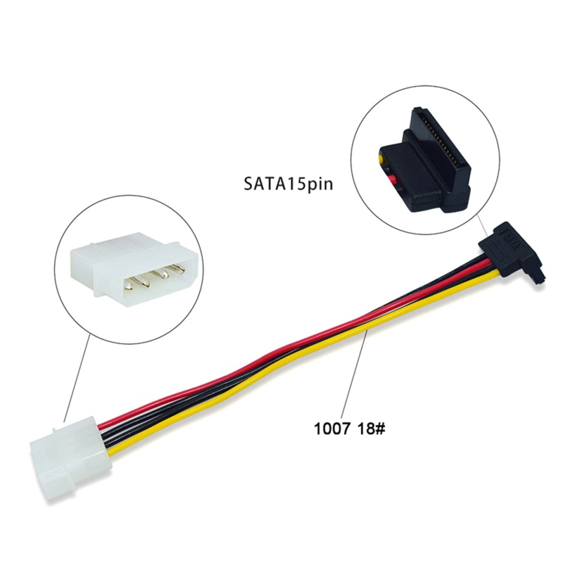 [3C] Dây Cáp Chuyển Đổi IDE Sang Sata 2 Cái 4Pin Female Sang Sata 15Pin
