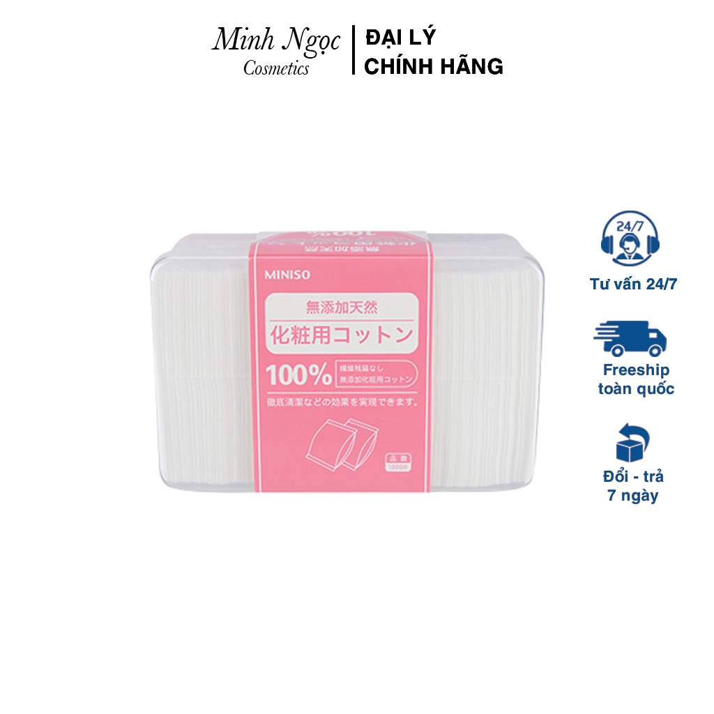 Bông Tẩy Trang Miniso 1000 Miếng Nhật Bản