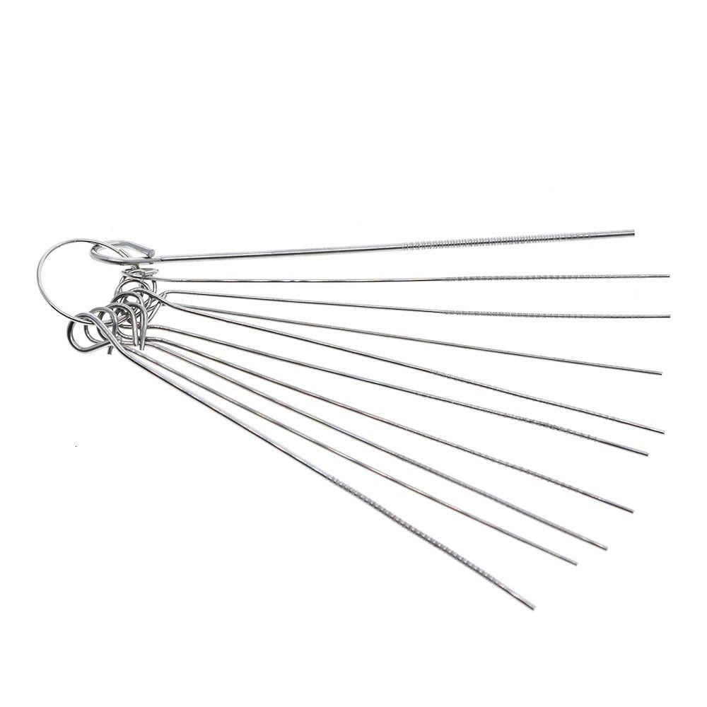 MUVAKO Bộ 10 Kim Hàn Bằng Thép Không Gỉ 80mm 0.7-1.3mm MIG MAG