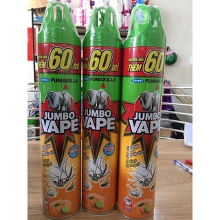 Bình Xịt Muỗi JUMBO VAPE F1 600ml [ Tặng thêm 60ml]