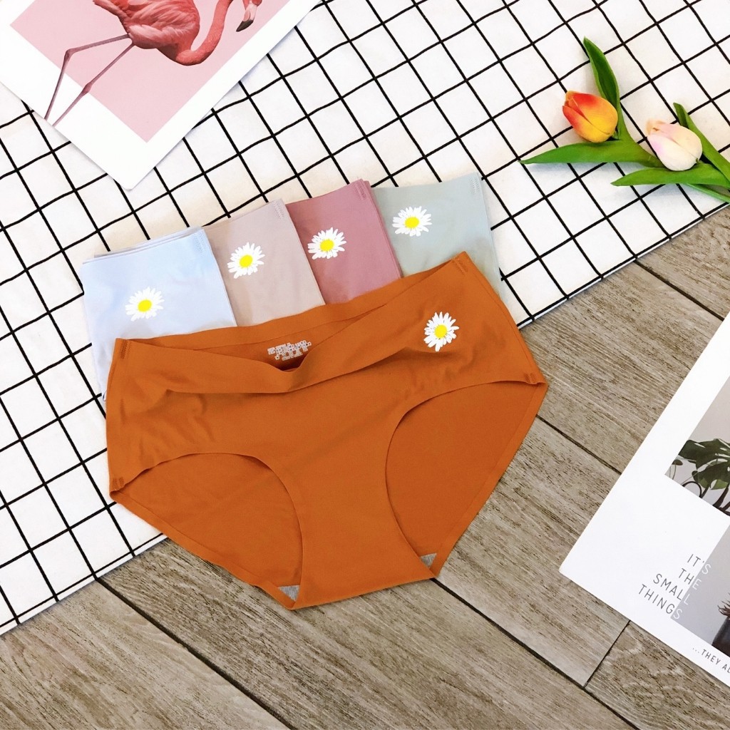 Quần Lót Nữ Quần Lót Su Hoa Cúc Không Đường May Chất Lanh Siêu Thoáng Mát Thoáng Khí Kháng Khuẩn Ảnh Thật 100% | BigBuy360 - bigbuy360.vn