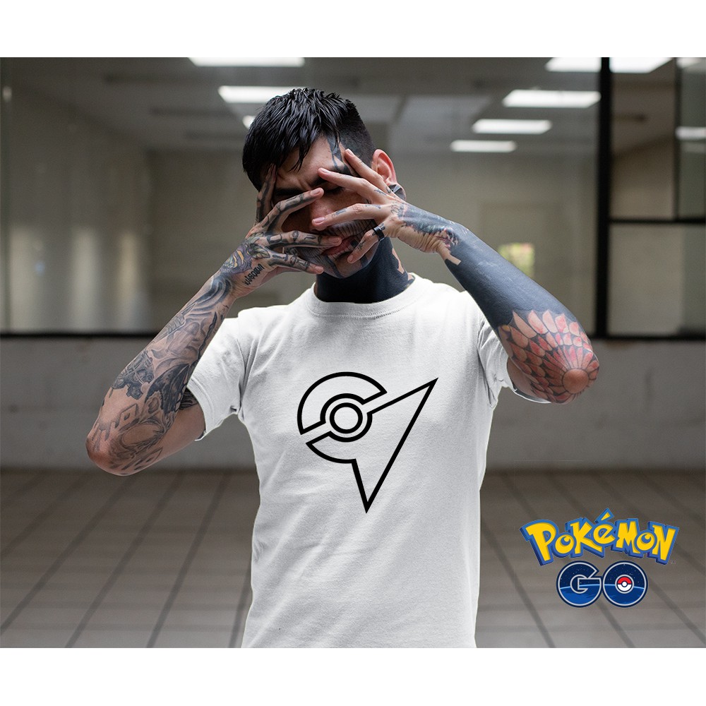Áo thun Cotton Unisex - Game - Pokemon GO - Biểu tượng pokemon Go