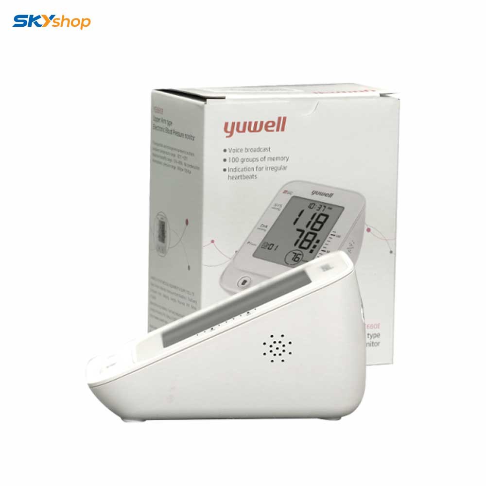 Máy đo huyết áp có giọng nói Yuwell YE660E - Tặng máy đo đường huyết Yuwell